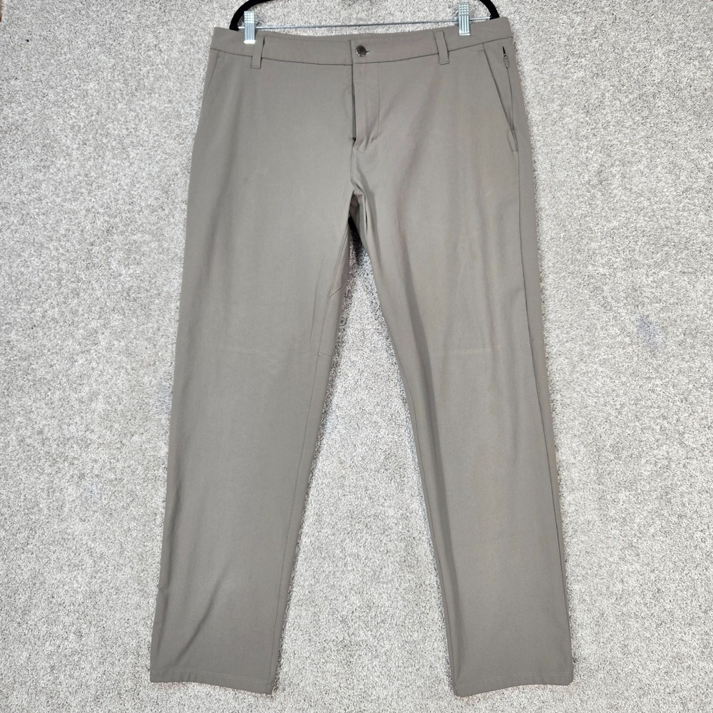 Lululemon Commission Pants Mens 36x30 Gray/Brown Classic Fit Chino LM5A49S
